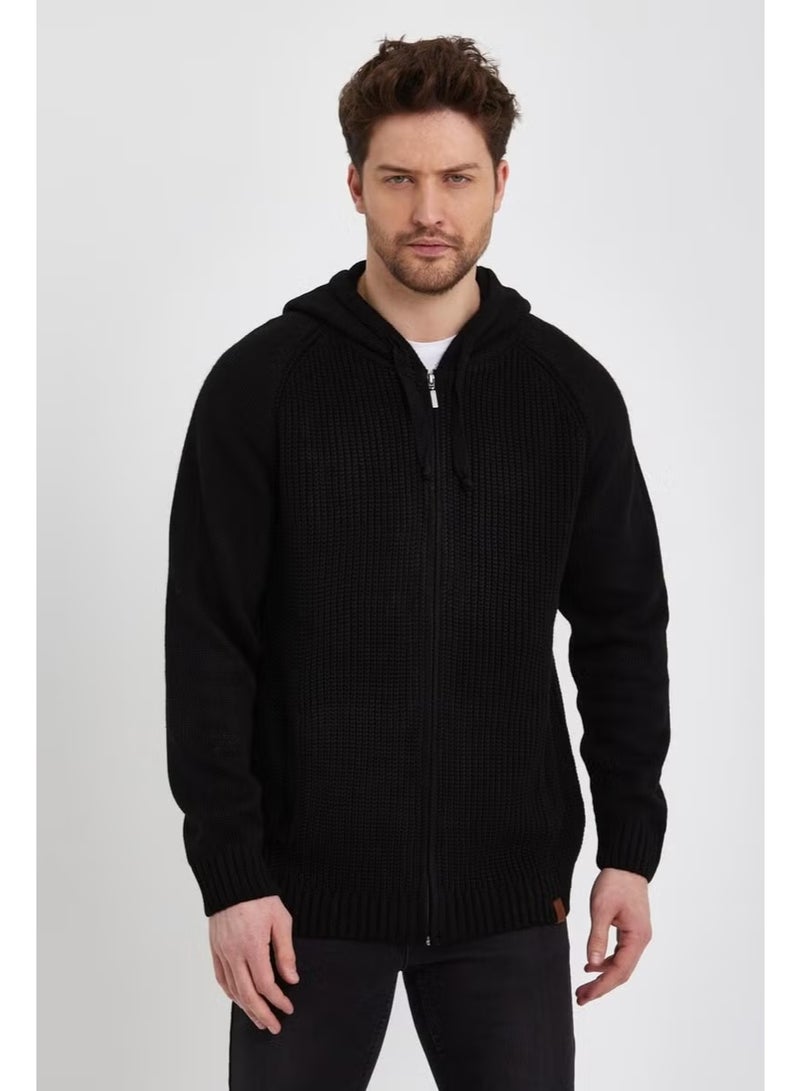 Alexander Gardi Zippered Long Sleeve Hooded Knitted Cardigan (E22-5716) - Image 5